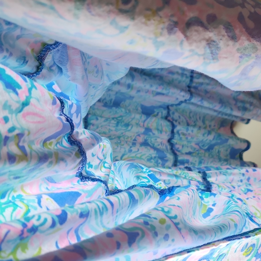 Lilly Pulitzer Blue Pink Green Paisley Tiered Sundress - Picture 10 of 15